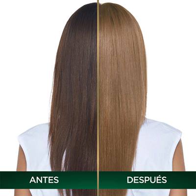 COLORACIÓN SIN AMONIACO NUTRISSE OLEOS TONO 8.0 RUBIO CLARO ANTES Y DESPUES