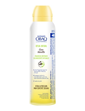 antitranspirante obao ritual natural spray coco vainilla 2