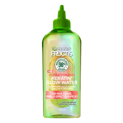 Producto anti-frizz Keratin Glow Water Garnier