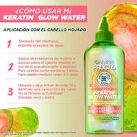 Cómo usar Keratin Glow Water de Garnier