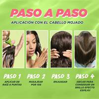 Paso a paso para usar Keratin Glow Water anti-frizz de Garnier