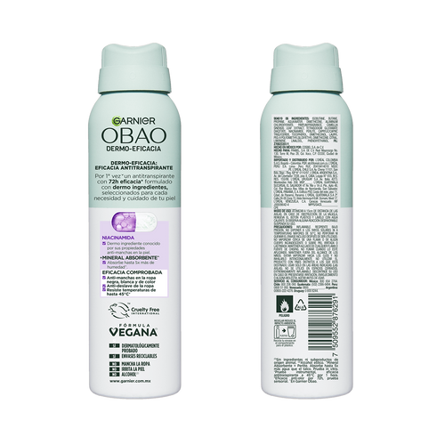 Garnier Obao Dermoeficacia Aerosol Niacinamida Back Shot