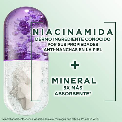 Garnier Obao Dermoeficacia Roll On  Niacinamida Beneficios Protección Invisible Anti Manchas Dermoingrediente