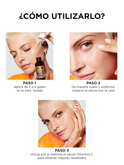 Cómo usar sérum con vitamina C Garnier Express Aclara de noche